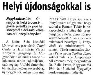 Zalai Hírlap 2010 05 28 122sz 05old - Helyi újdonságokkal is.jpg Zalai Hírlap 2010 05 28 122sz 05old - Helyi újdonságokkal is.jpg